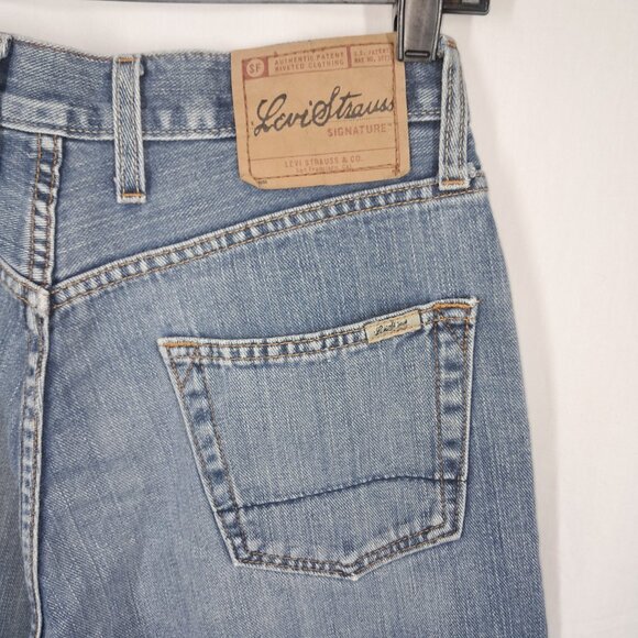 Levi's Strauss Signature Men's 29x30 Low Loose Boot Cut Jeans Y2K - Picture 4 of 5